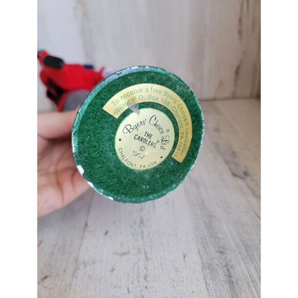 Byers Choice caroler man kid child playing vintage Xmas home plaid - Picture 10 of 10